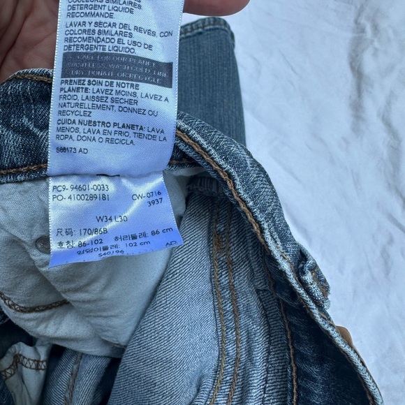 LEVI’S Signature Men's Dark Blue Straight Jeans Size 34/30 Dadcore - Picture 5 of 10